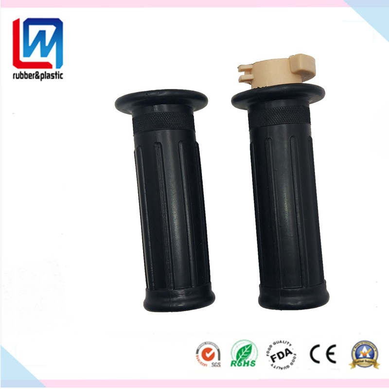 Black Customized Rubber Handle Grips for Bike Motorcycle Products