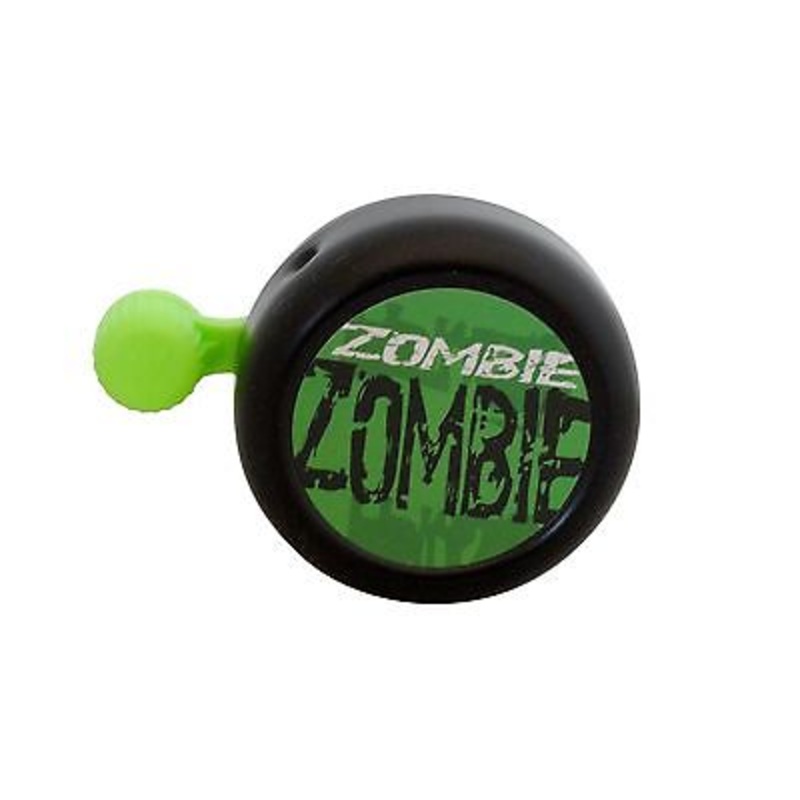 ZOMBIE BOYS BIKE BELL KIDS CYCLE BIKE QUALITY RINGING BELL FUN GREEN TOP NEW