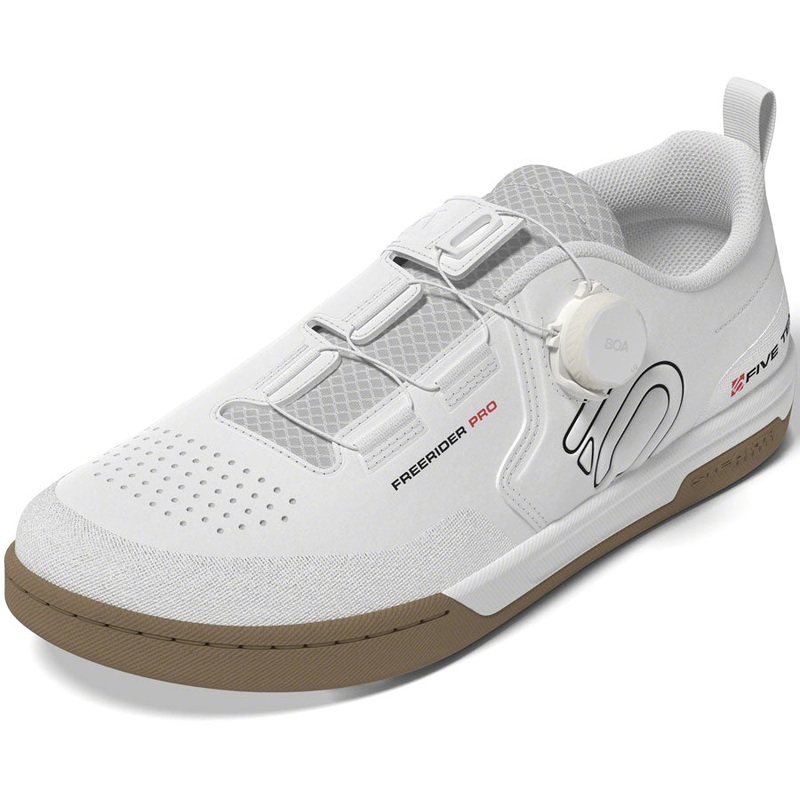 Five Ten Freerider Pro BOA Flat Shoes – Mens FTWR White/Core Black/Red 6.5
