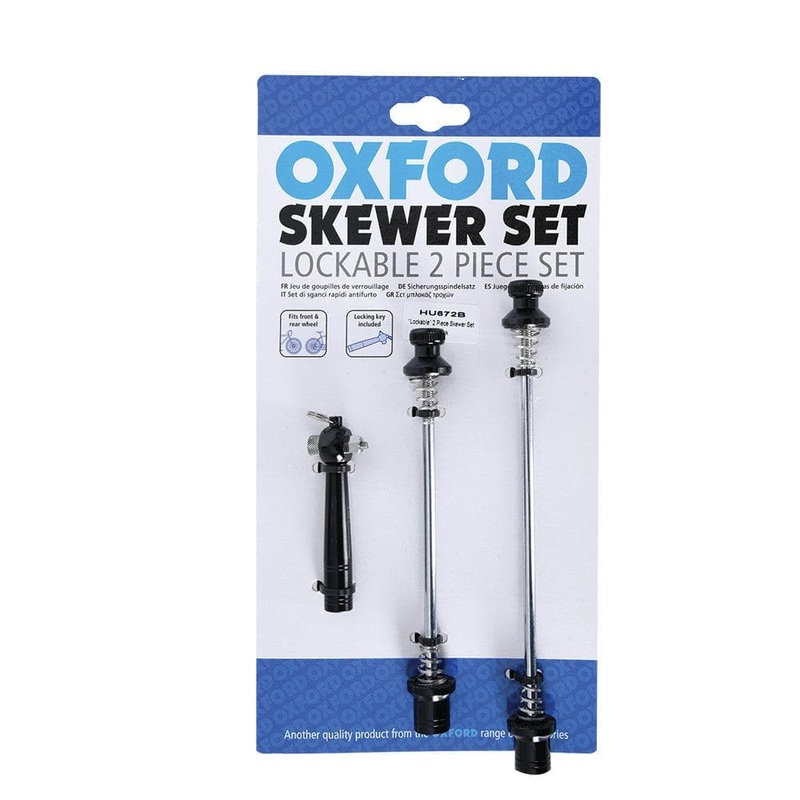 Oxford Lockable 2 Piece Skewer Set – Black