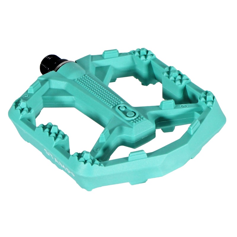 Crankbrothers Stamp 0 Pedals – Platform Aluminum 9/16 Turquoise Large