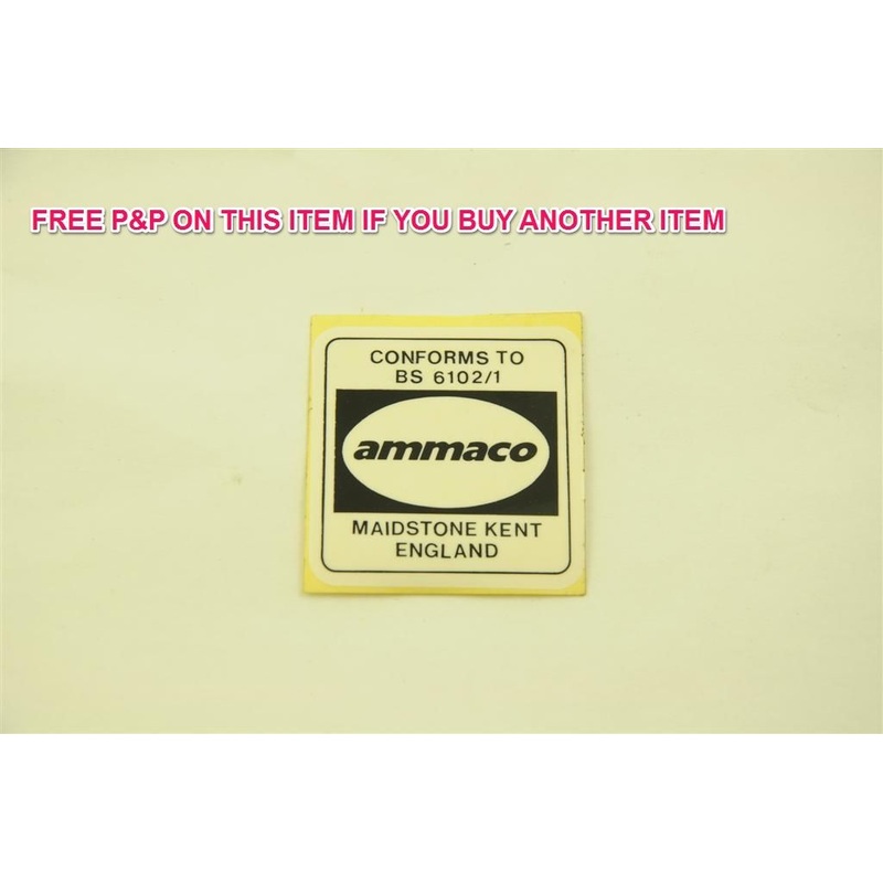 GENIUNE 80’s MADE AMMACO OLD SCHOOL BMX TRANSFER DECAL STICKER NEW OLD STOCK