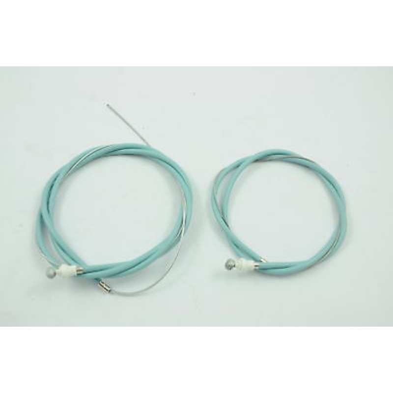 OLD SCHOOL BMX OR MODERN BMX POWDER BLUE FRONT & REAR BRAKE CABLE SET