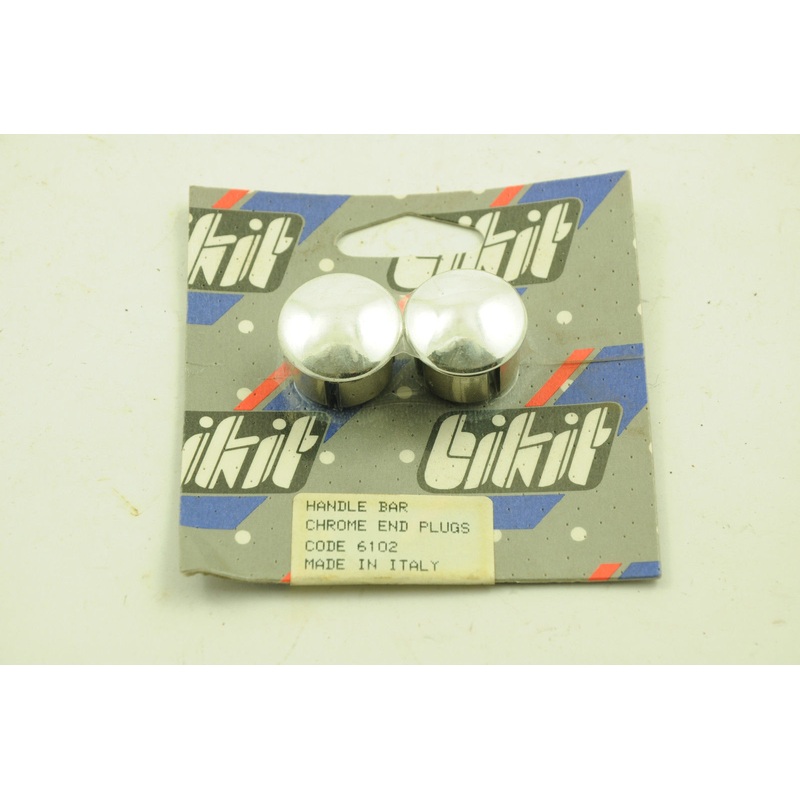 VINTAGE BIKIT CHROME DROP HANDLEBAR PLUGS SUIT 60’s ,70’s 80’s RACER FIXIE BIKE