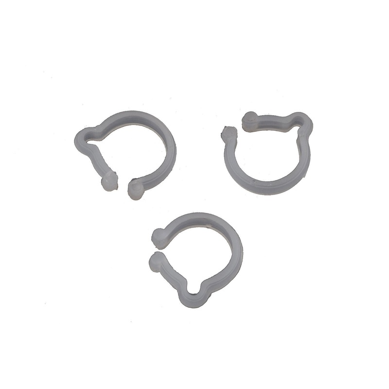 3x OLD SCHOOL 1 25.4mm PLASTIC BRAKE CABLE CLIPS NOS MADE IN 80s CLEAR-OPAQUE