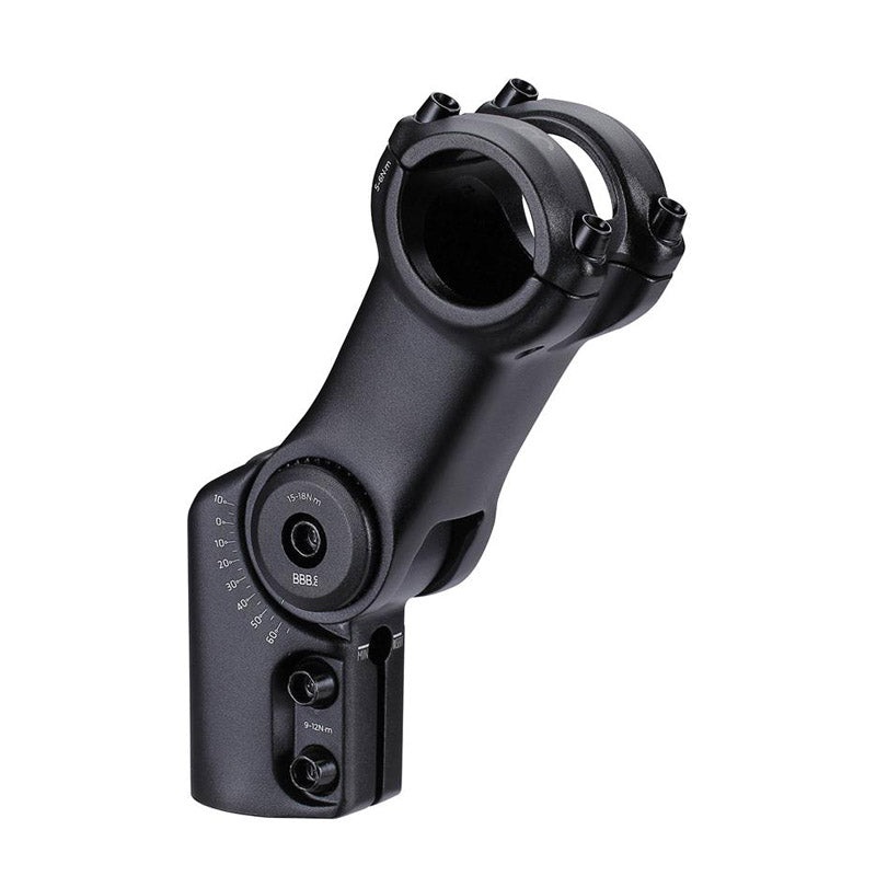 BBB – HighFix OS 31.8|BBB ‘HIGHFIX OS’ STEM 80mm 31.8 +60/-10D ADJUSTABLE (Fits 28.6mm Steerer)|BBB ‘HIGHFIX OS’ STEM 100mm 31.8 +60/-10D ADJUSTABLE (Fits 28.6mm Steerer)
