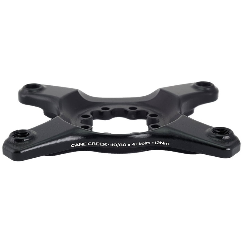 Cane Creek eeWings Chainring Spider – 4-Bolt 110 80 Asymmetric BCD 8-Bolt Mount Type Shimano GRX 1x 2x Systems BLK