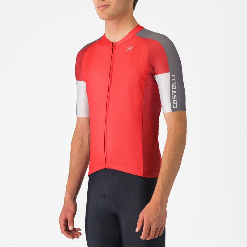 Maglia Castelli Entrata 6 – Rosso grigio scuro