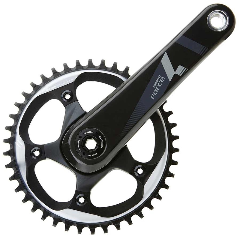 SRAM Force 1 Crankset – 175mm 10/11-Speed 42t 110 BCD GXP Spindle Interface BLK
