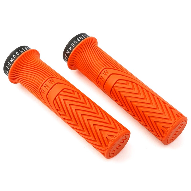 PNW Components Loam Mountain Lock-On Grips (Safety Orange) (Regular)