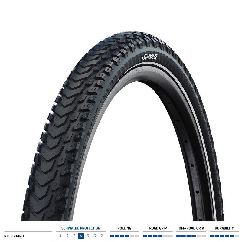 Schwalbe Marathon Mondial Perf RaceGuard 28×1.75 Blk/Refl E25