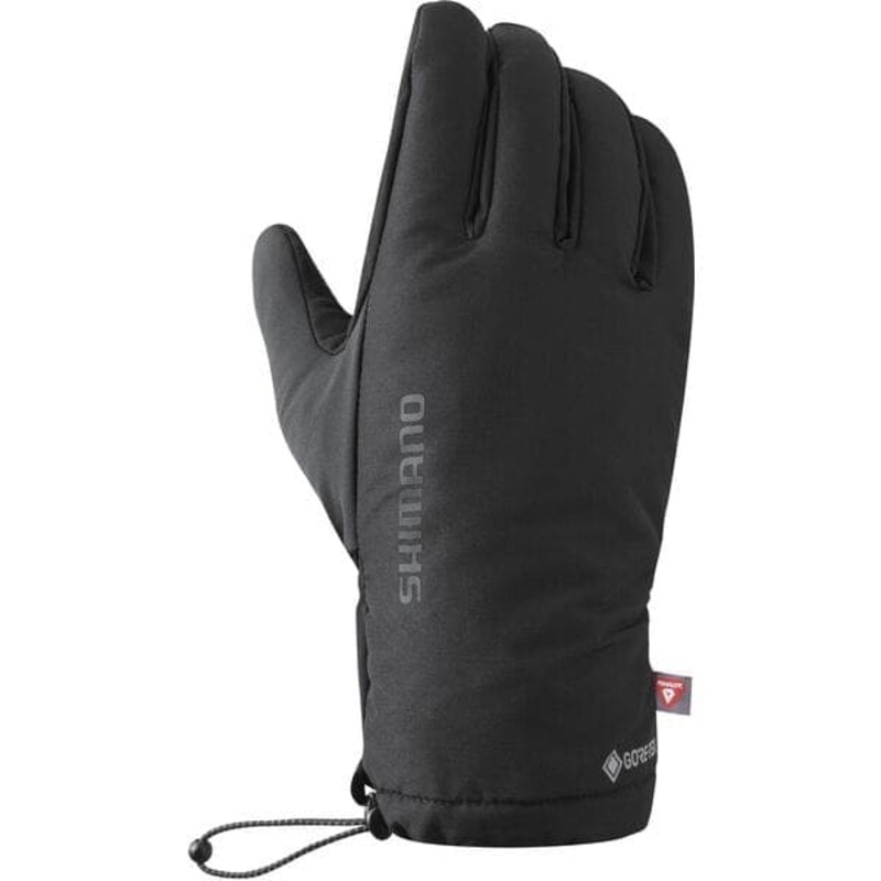 Shimano Clothing Unisex, GORE-TEX GRIP PRIMALOFT Gloves, Black, Size L