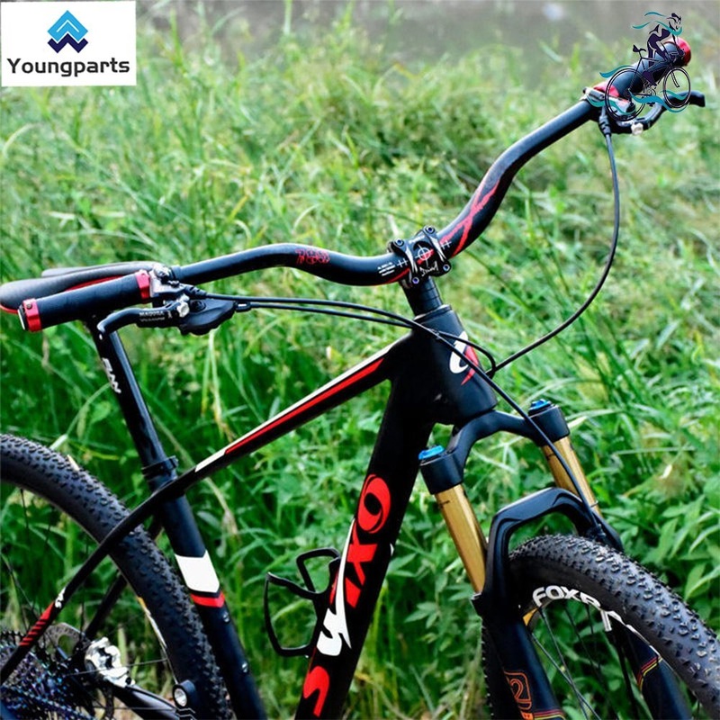 Youngparts Factory Customization Bicycle Handlebar MTB Bike Parts Baswallow Shaped Mountain Bike Aluminum Alloy 31.8*620-780mm
