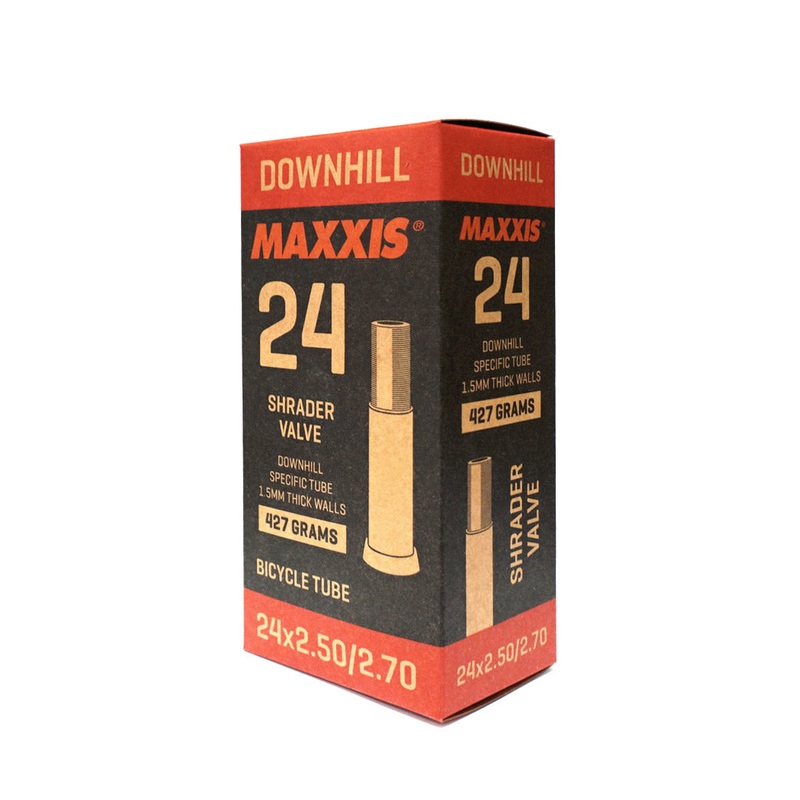 Maxxis – 24 Downhill Tubes|MAXXIS TUBE 24 x 2.50/2.70 DH FV 48mm 1.5mm WALL|MAXXIS TUBE 24 x 2.50/2.70 DH SV 425gms 1.5mm WALL|MAXXIS TUBE 24 x 2.50/2.70 DH SV 48mm 1.5mm WALL