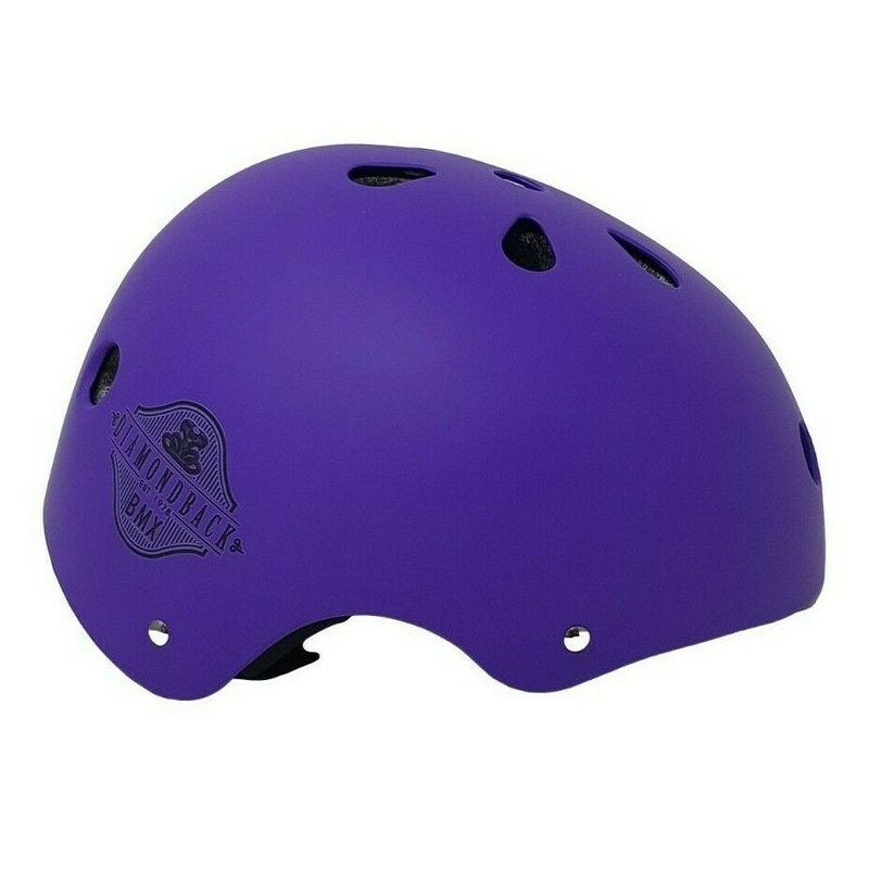 RALEIGH DB DIAMOND BACK BMX JUMP HELMET MATTE PURPLE LARGE 58-61cm 35% OFF RRP