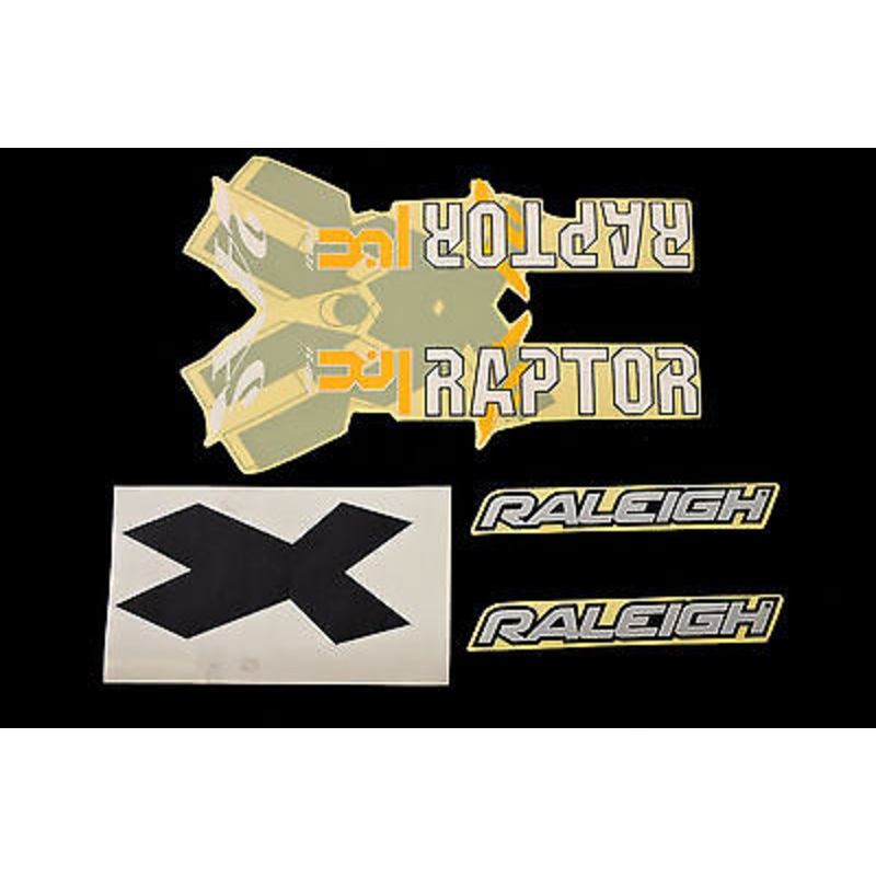 DECAL SET-RALEIGH RAPTOR 24WHEEL STICKER SET SUIT MANY 24 & 26 BIKE WTFR33150
