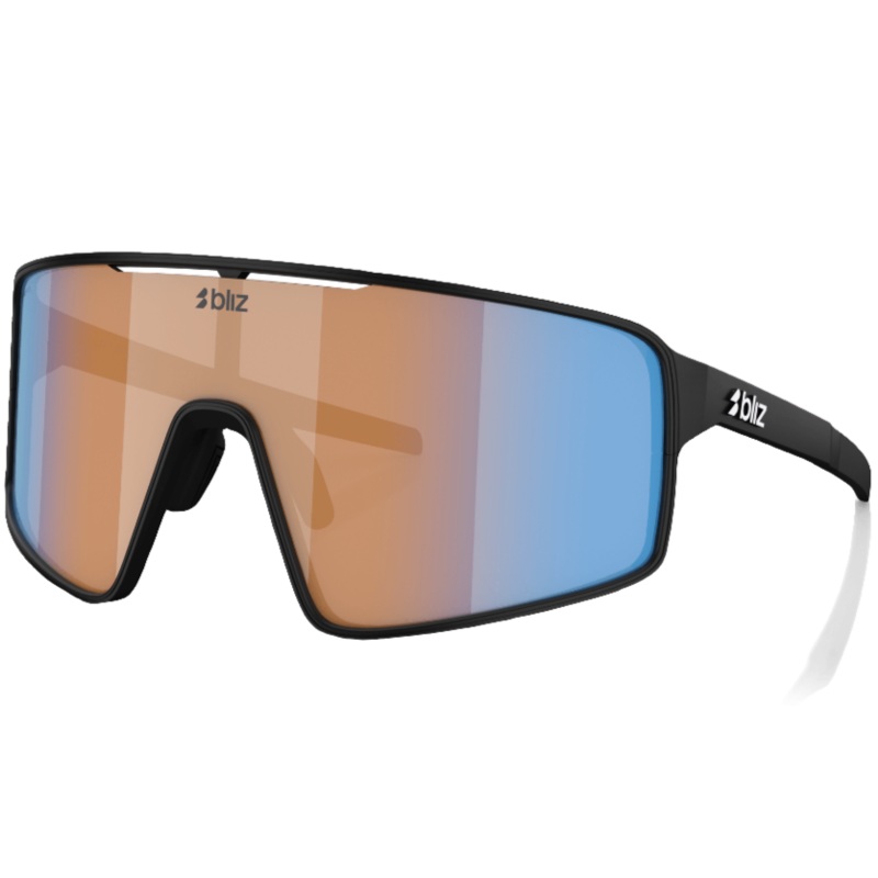 Occhiali Bliz P001 – Matt Black Coral-Orange Mirror Blue
