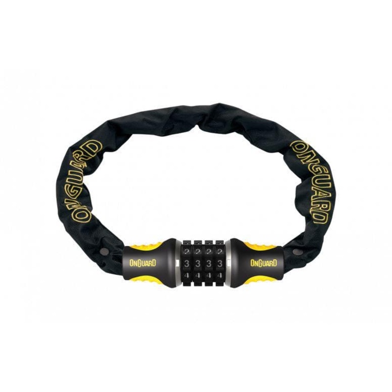 OnGuard Mastiff Combo Chain Lock – Black/Yellow – 80 cm