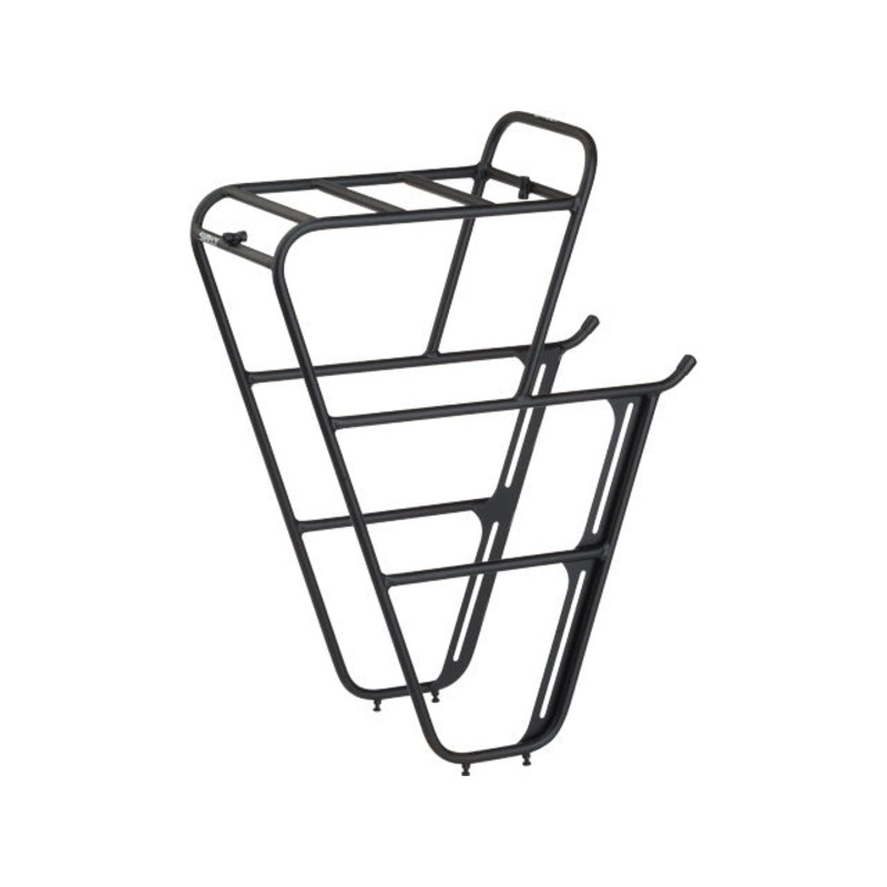 Surly 26-29 CroMo Front Rack|Surly Rack Upper Struts 300mm Long – Pair|Surly Front Rack 26″ – 29″ Cromoly Black|Surly Lower Offset Sliding Mount Plate for Surly Front Rack|Surly Front Rack Sliding Plate Kit |1 Pavement Bikes|Surly Front Rack Sliding Plate