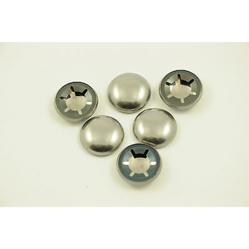 6 x 1/2 STAR LOCK DOME END AXLE CAPS BIKES,TRIKES,WHEELED TOYS PRAMS GO KARTS