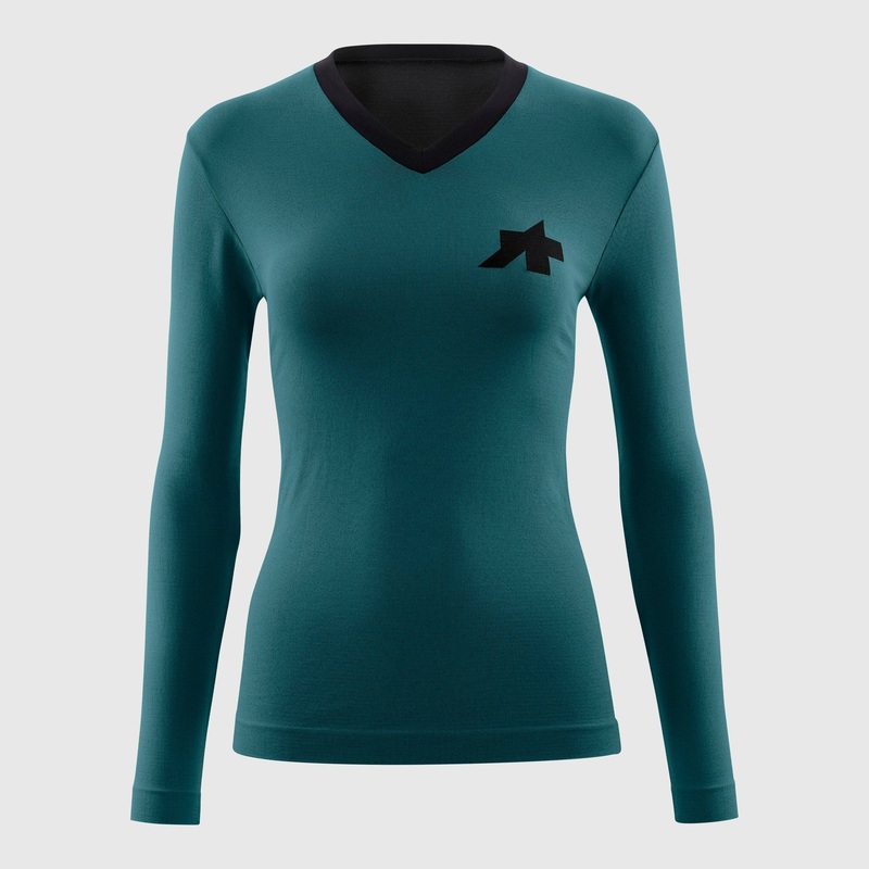 Maglia donna Assos maniche lunghe Tactica Tech T5 – Verde