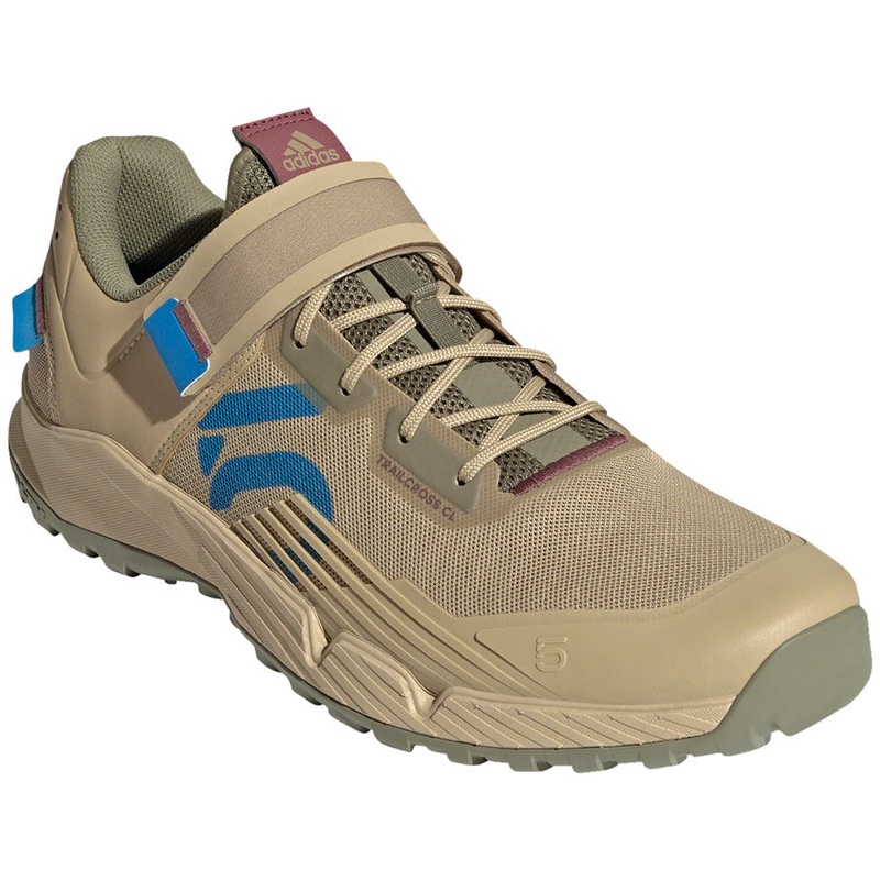 Five Ten Trailcross Mountain Clipless Shoes – Mens Beige Tone/Blue Rush/Orbit Green 7