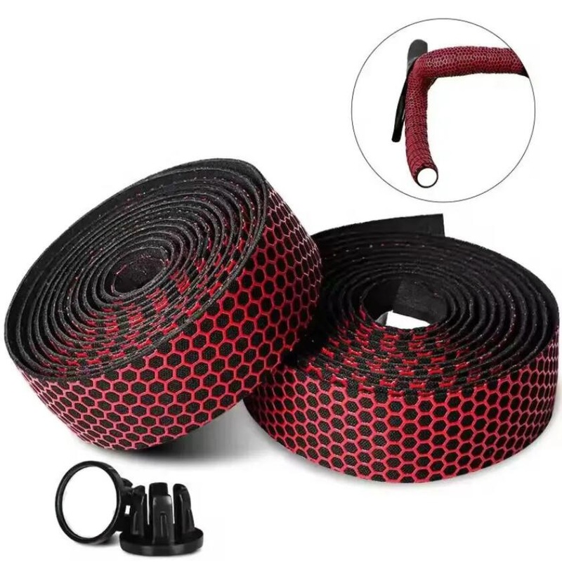 Honeycomb Road Bike Handlebar Tape Anti-Slip Shock Absorption Soft Comfortable Professional Bicycle Strap Racing Fixed Gear Overgrip Belt