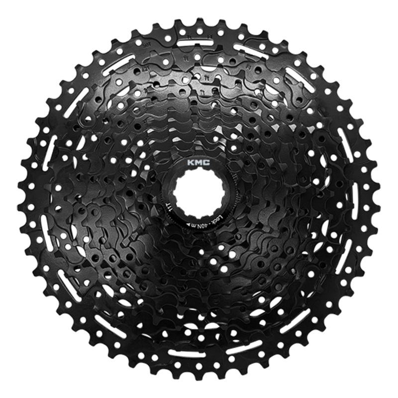 KMC – 11sp REACT Cassettes|KMC REACT HG CASSETTE 11-SPEED 11-42T HIGH TENSILE STEEL, BLACK|KMC REACT HG CASSETTE 11-SPEED 11-50T HIGH TENSILE STEEL, BLACK|KMC CASSETTE SPROCKET KIT 11 SPEED, INCLUDES LOCKRING 11T, 13T E-TYPE (11-50T CASSETTE)|KMC CASSETTE