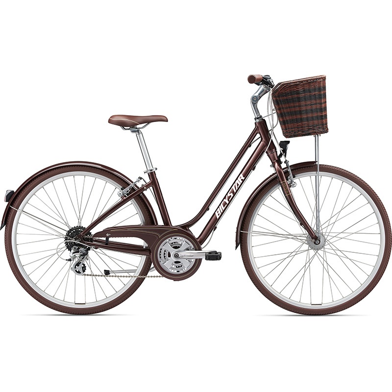 Fashionable Women Lady Aluminium Alloy Quality Casual Retro Classic City Bike with Basket for Sale