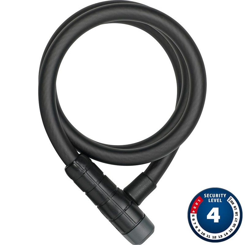 Abus Racer 6412K Cable Lock – Keyed 2.8′ 12mm With Bracket Black