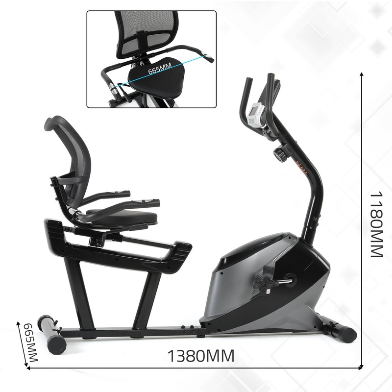 Indoor Exercise Bike Magnetic Resistance Recumbent Bikes for Home