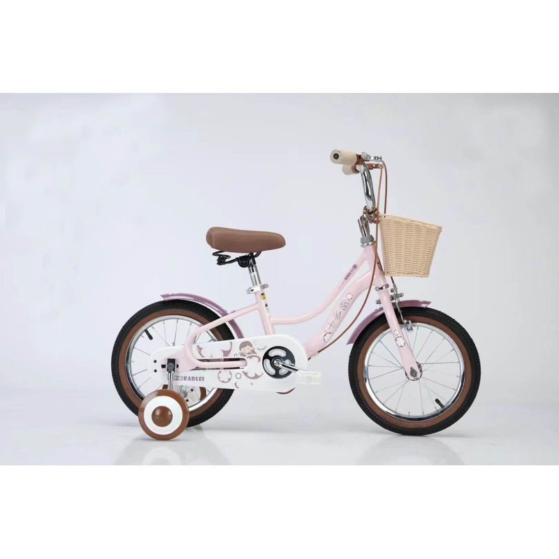 Kids Bicycle 6-10 Years Old Children Walker Bike 14 Inch Riding Bicycle with Auxiliary Wheel Height Adjustable