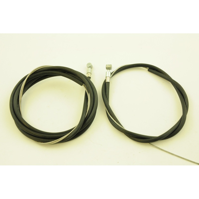 PAIR RALEIGH GRIFTER BRAKE CABLES PROPER RIBBED OUTER CASING BLACK NOS