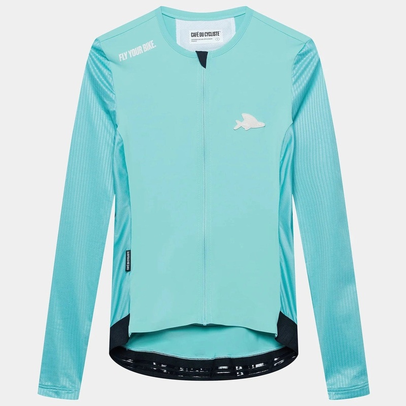 Maglia maniche lunghe Cafe du Cycliste Roxane – Azzurro
