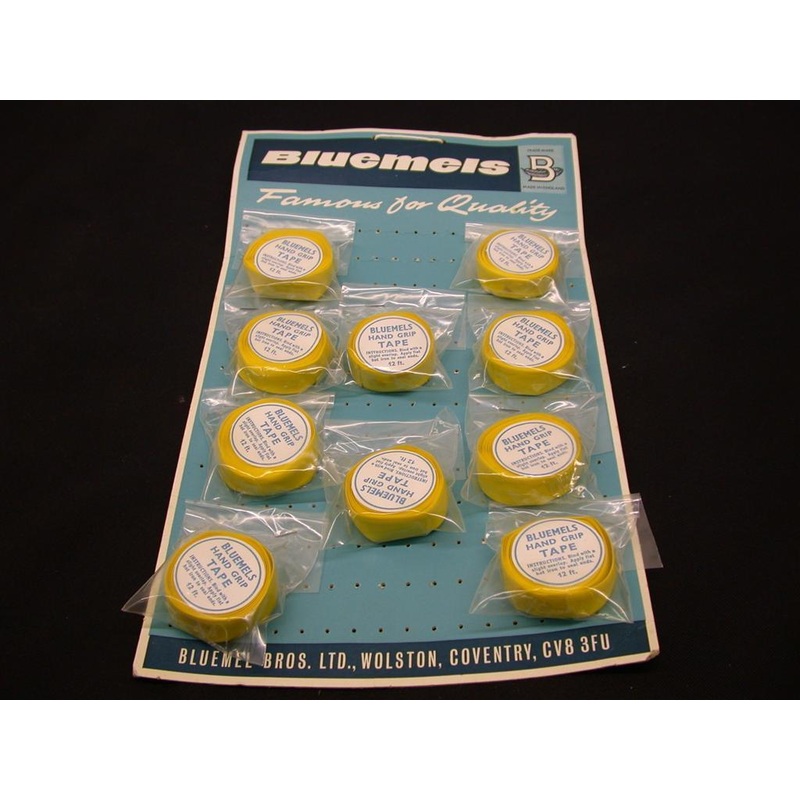 2 ROLLS 60s,70s,80s BLUEMELS RACING BIKE HANDLEBAR TAPE NOS 70s MADE YELLOW