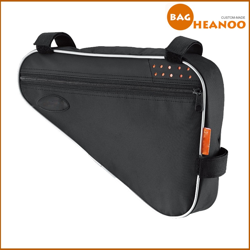 Bicycle Triangle Frame Packace Cycling Bag Simple Black Saddle Bag