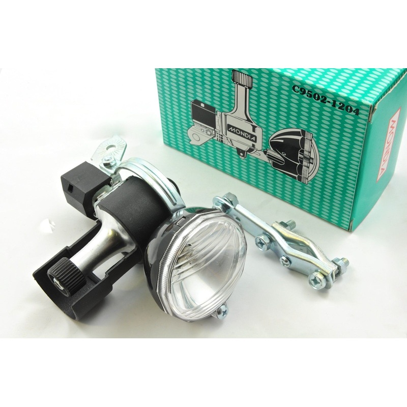 DYNAMO GENERATOR BOTTLE WITH BUILT IN FRONT LIGHT-LAMP GREAT BIKE LIGHTING NOS