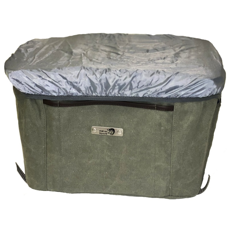 New Looxs 30L Front Bike/Bicycle Canvas Pannier Shopping Carrier Basket – Green