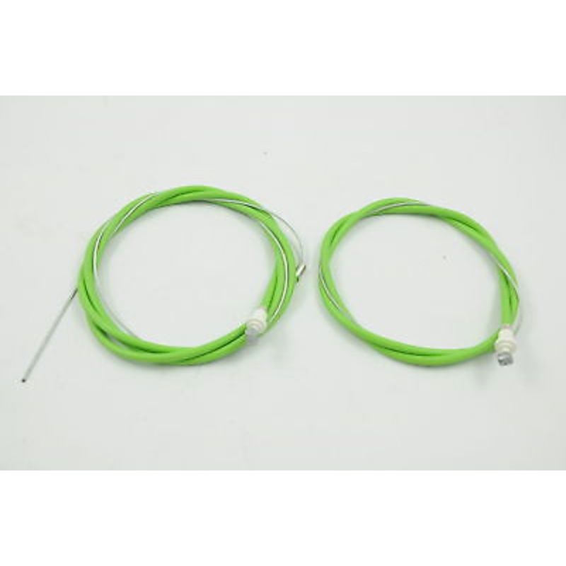 OLD SCHOOL BMX OR MODERN BMX GREEN FRONT & REAR BRAKE CABLE SET