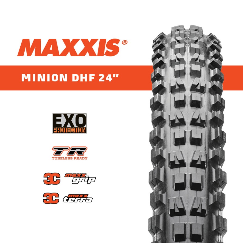 Maxxis – 24 Minion DHF|MAXXIS 24 x 2.40 MINION DHF 3C/EXO/TR MAXX TERRA FOLDING|MAXXIS 24 x 2.40 MINION DHF FOLDING|MAXXIS 24 x 2.40 MINION DHF 2PLY 3C MAXX GRIP WIRE