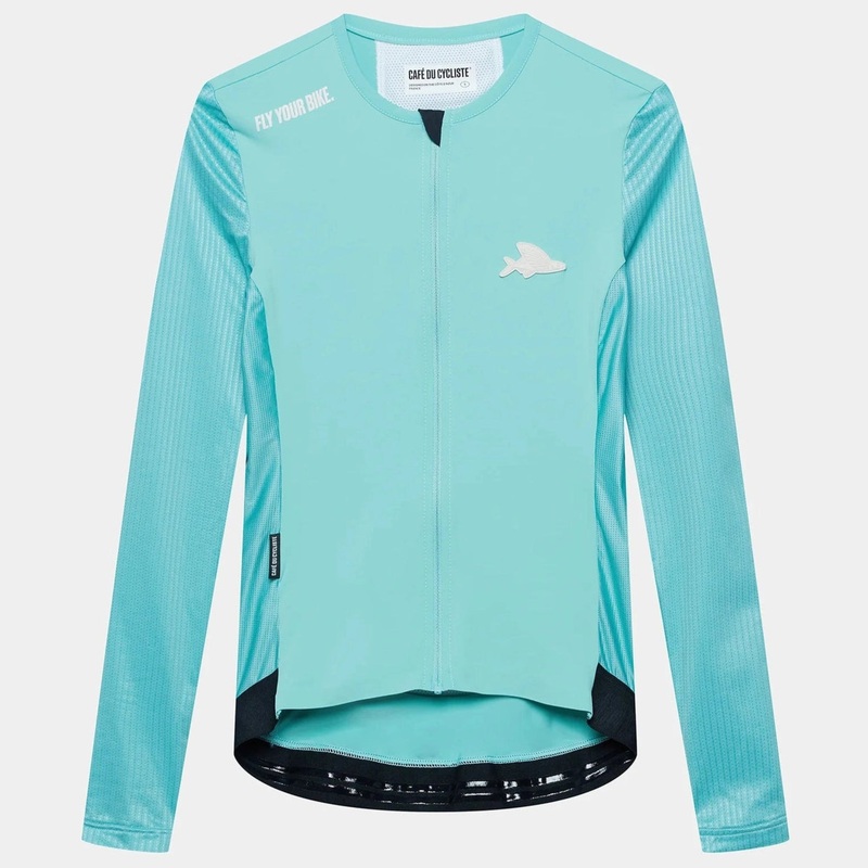 Maglia donna maniche lunghe Cafe du Cycliste Roxane – Azzurro