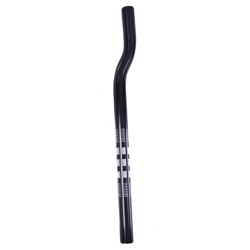 22.2mm BMX SNAKE CRANKED SEAT POST ALLOY FLUTED SADDLE STEM NEW-OLD SCHOOL BLK
