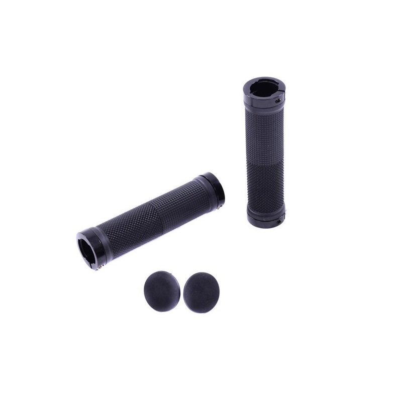 CLARKS QUALITY DOUBLE LOCK ON BIKE HANDLEBAR GRIPS VICE LOCK WITH PLUG IN ENDS