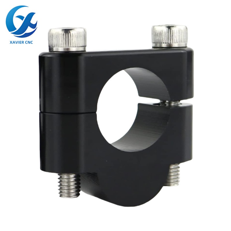 CNC Machining Dirt Bike Parts Customized 22 mm 28 mm Anodized Black Matte Motorcycle Handlebar Riser