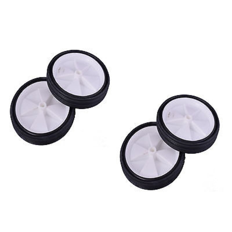 FOUR GREAT 5 (125mm) WHEELS 10mm CENTRES IDEAL FOR CARTS,TROLLEYS PROJECTS ETC