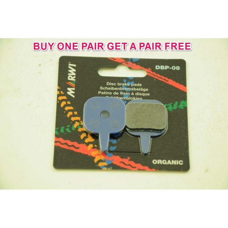 MARWI UNION ORGANIC DISC BRAKE PADS TEKTRO MECHANICAL CALIPERS 1+1 FREE DBP-08