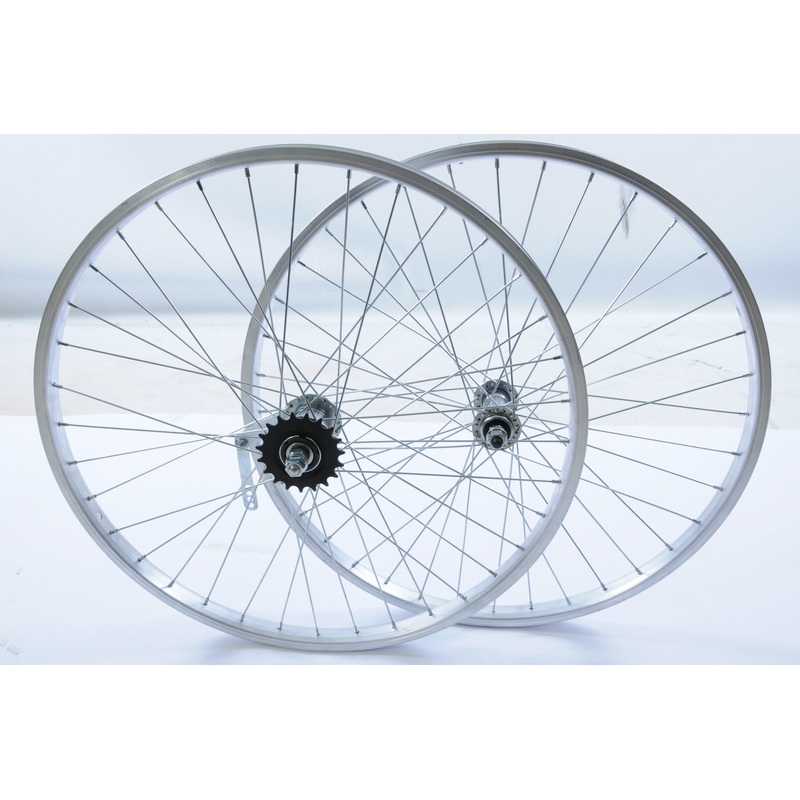 PAIR 24 x 1.75 (507) ALLOY BIKE WHEELS PEDAL BACK BRAKE COASTER BRAKE REAR HUB