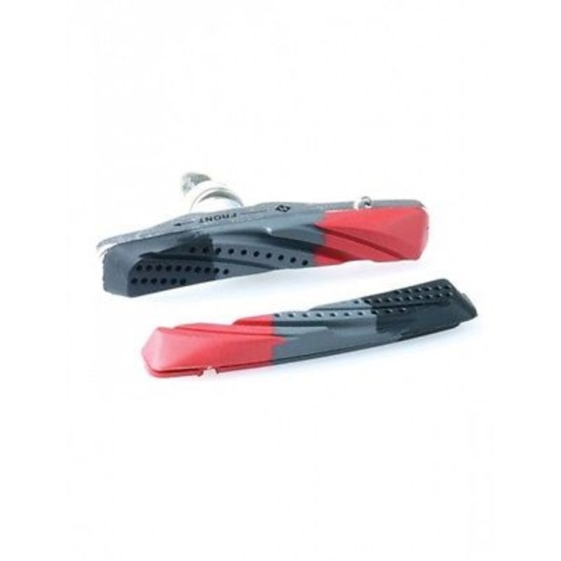 QUAD XTR THREADED V-BRAKE CARTRIDGE BLOCKS + FOC PAD RED QBB23AR -50%