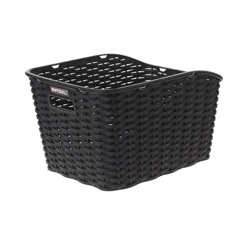 Basil – Weave WP Rear Basket|BASIL WEAVE WP REAR BASKET BLACK (INCLUDES FIXINGS)