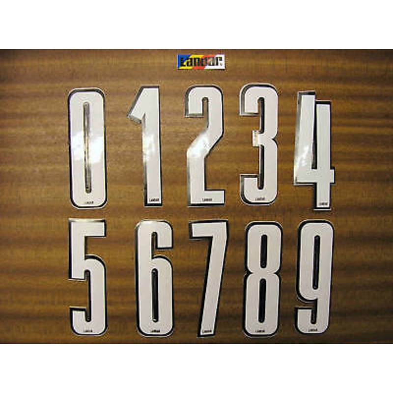 NUMBER SET (0-9) BMX NUMBER PLATE GENUINE MADE IN 1980’s OLD SHOOL BMX NOS